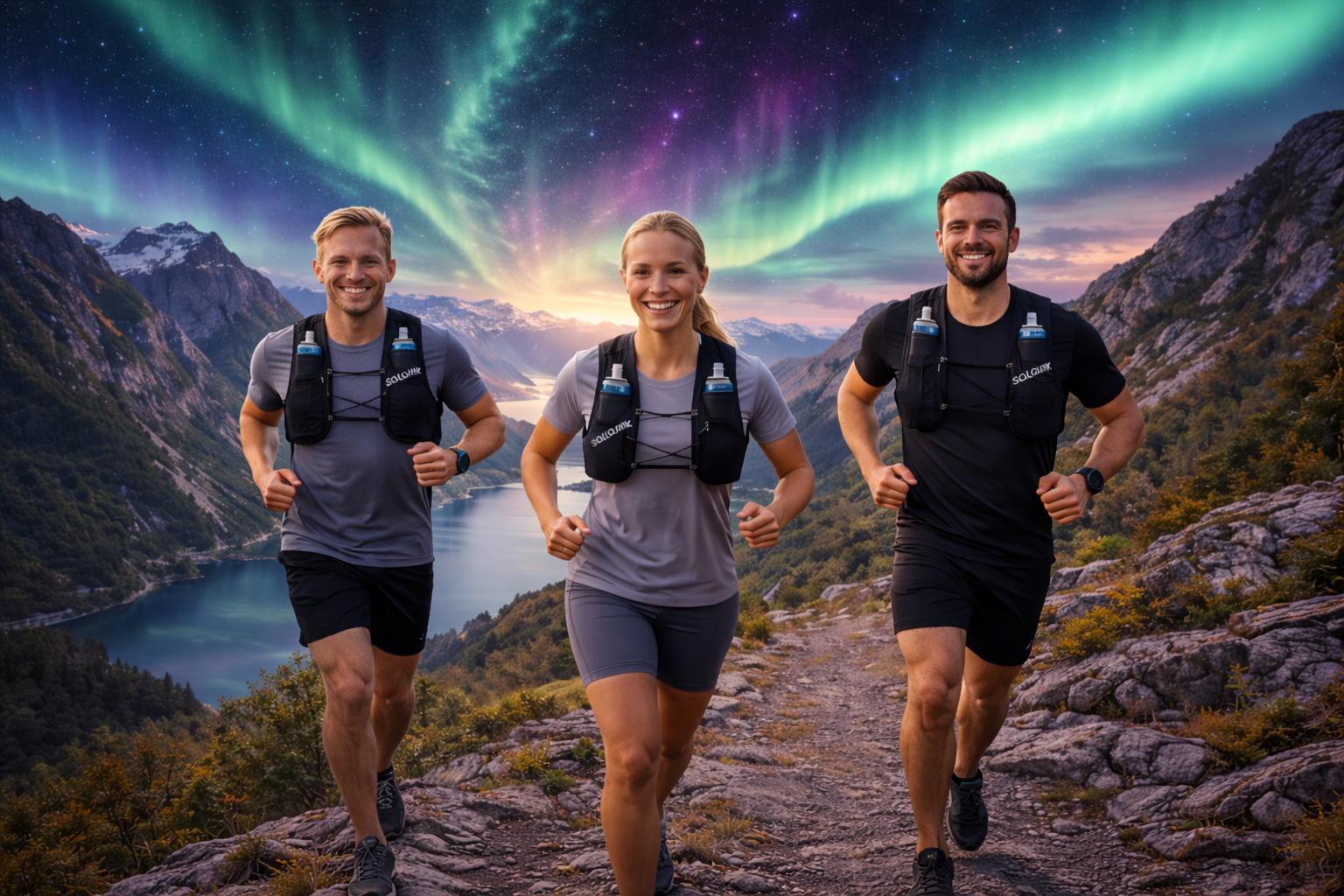Løper i naturen med SolorunX hydration vest – frihet og komfort på terrengløping